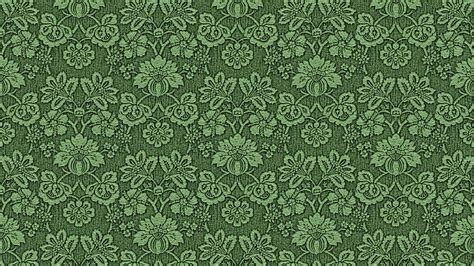 Hd Wallpaper Texture Pattern Green Fabric Flower Paper