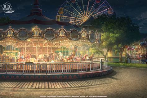 Artstation Bts Universe Story Amusement Park Merry Go Round