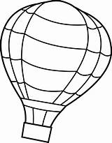 Balloon Air Coloring Clip Outline Clipart Sweetclipart sketch template