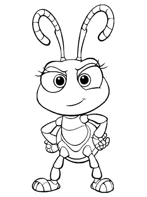 Bugs on a flower coloring page from a bug's life category. Bug S Life Coloring Pages - Bltidm