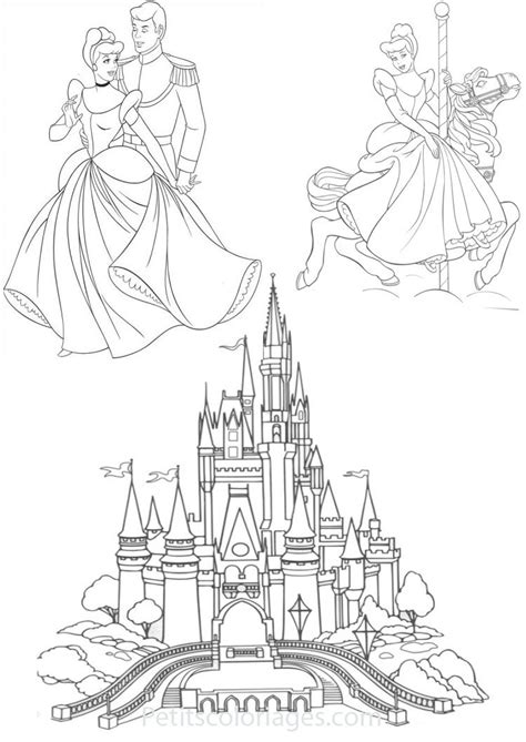 Le petit chateau inn reservations call us: Petits Coloriages Cendrillon Chateau, Prince, Manege ...