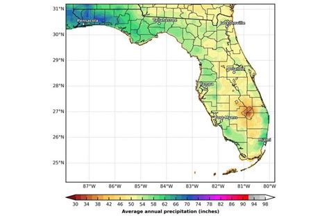 Floridas Climate And Weather Florida Humidity Map Printable Maps
