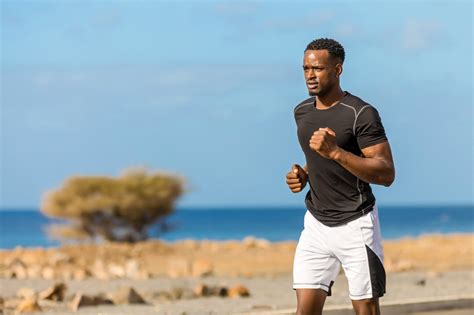 Black African American Young Man Running Outdoor Heartbeet Complete