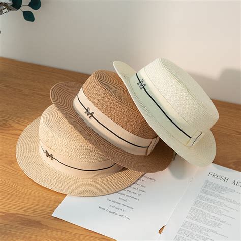 رسائل جديدة مطرزة النساء قبعات من القش بنما واسعة حافة الجاز قبعة قبعة