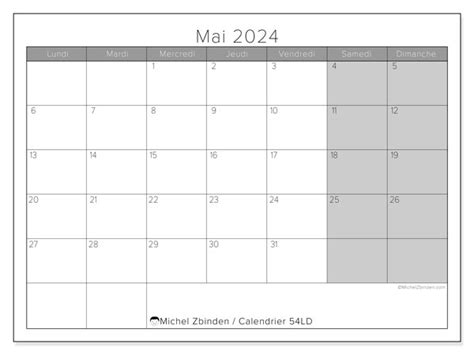 Calendrier Mai 2024 54ld Michel Zbinden Fr