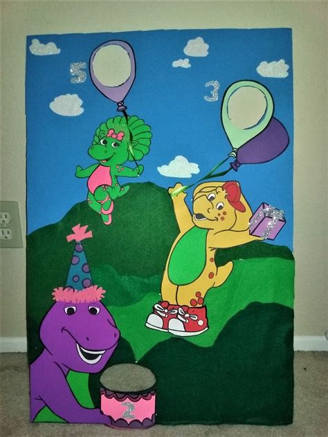 Custom Barney Party Game Skee Ball Corn Hole Style Game Themed Games