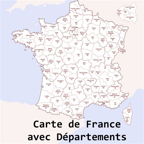 Plan De France Avec Departement