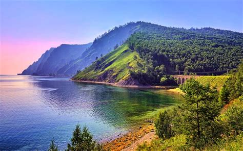 Download Wallpapers Lake Baikal 4k Mountains Summer Hdr Beautiful