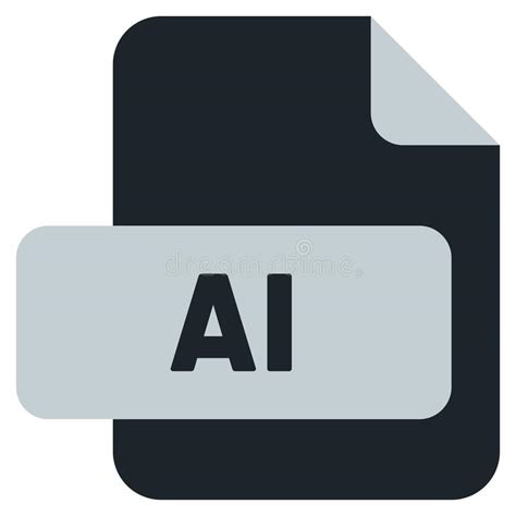 Adobe Illustrator File Extension Icon - Vector Icon Stock Vector