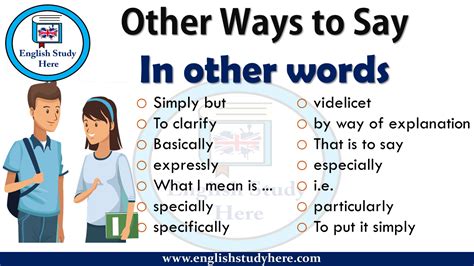 Ways To Sayother Ways To Say In Other