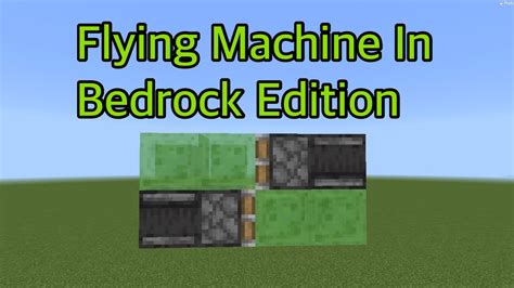 How To Build A Flying Machine On Minecraft Bedrock Youtube