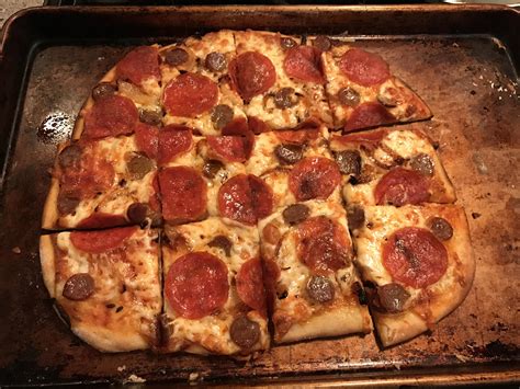 Alternatively, place it in an airtight container. Been craving some crisp-crust, square cut pizza. Good ...