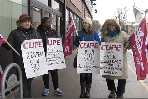 Picket Line Remains Strong For Canadian Hearing Society
