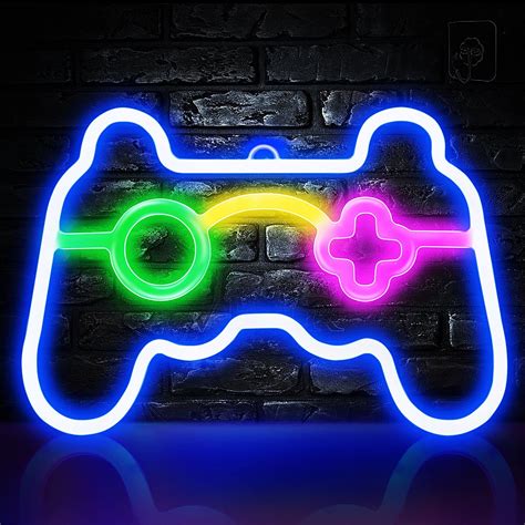 Buy Game Neon Sign Gamepad Shape Led Neon Signs For Wall Decor Game