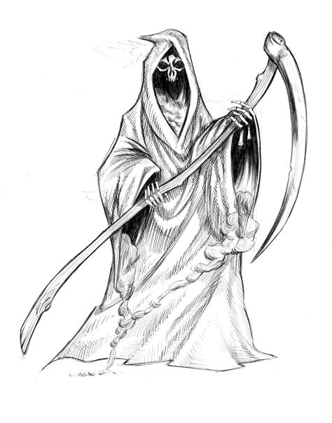 Grim Reaper Pencil Drawing At Getdrawings Free Download