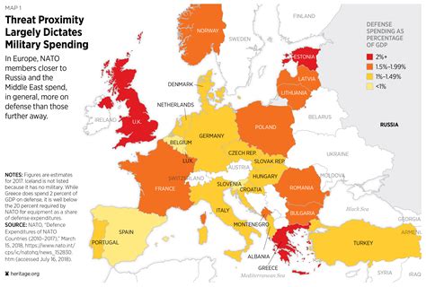 map of defense spending as a of gdp r europe