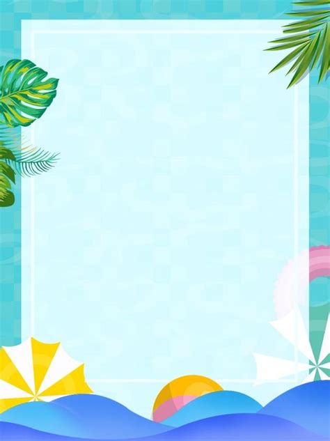 Summerpostersun Umbrellatropical Plants Poster Background Design