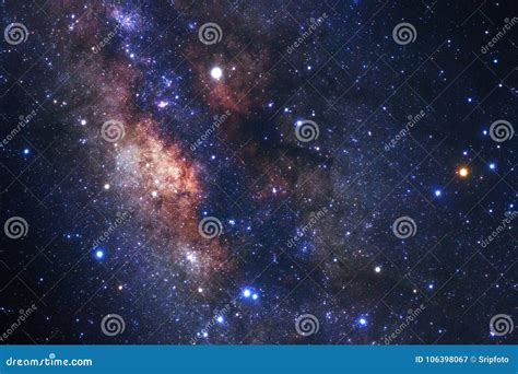 Milky Way Galaxy With Stars And Space Dust In The Universe Stock Image