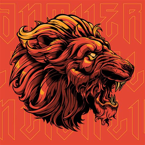 Lion Vector Illustration on Behance