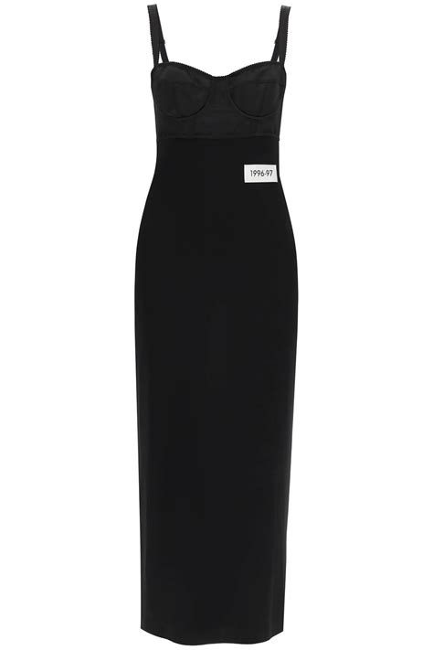 dolce and gabbana bustier pencil dress in black modesens