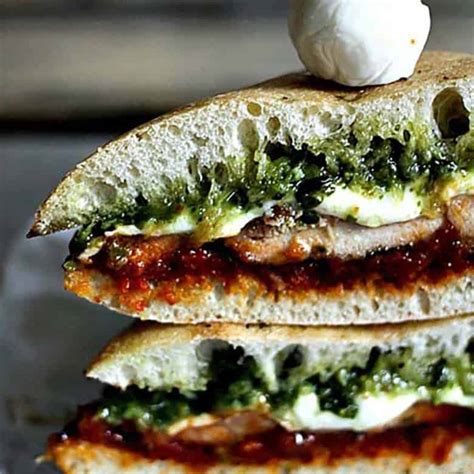 Grilled Chicken Melt With Pesto And Sun Dried Tomato Spread