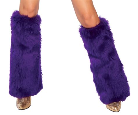 Purple Faux Fur Leg Warmers Women Of Edm