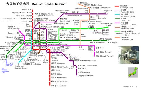 Osaka Subway Map Travelsfinderscom