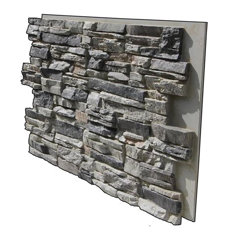 Superior Building Supplies Cliff Grey 24 In X 48 In X 1 14 In Faux