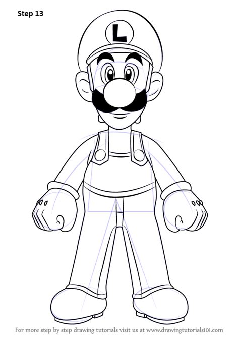 Learn How To Draw Luigi From Super Mario Super Mario Step By Step