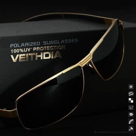 Fuzweb Veithdia Polarized Sunglasses For Men Er Vintage Uv400 Eyes Protection Sports Coating