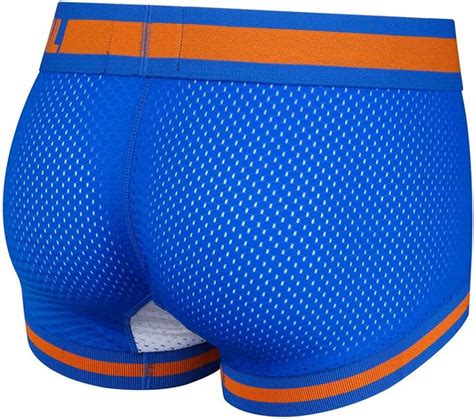 Men Mesh Underwear Boxers Trunks Shorts Breathable Crotch Mens