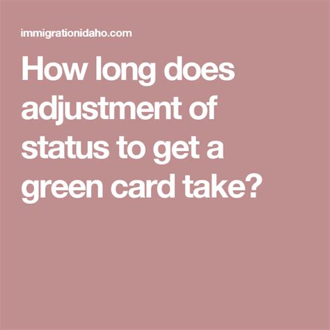 Maybe you would like to learn more about one of these? How long does adjustment of status to get a green card take? | Green cards, How to get, Green