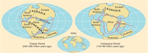 The Breakup And Dispersal Of The Supercontinent Pangea Over The Past