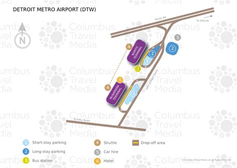 Detroit Metro Airport Map Uso