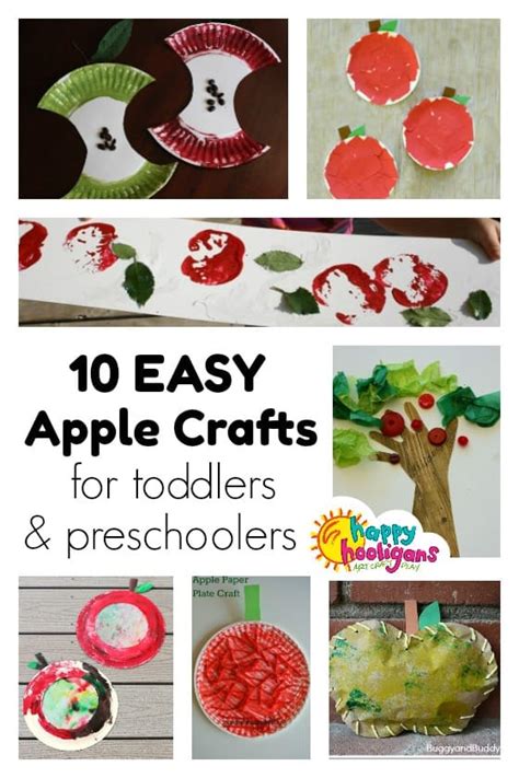 10 Apple Crafts For Preschoolers Happy Hooligans