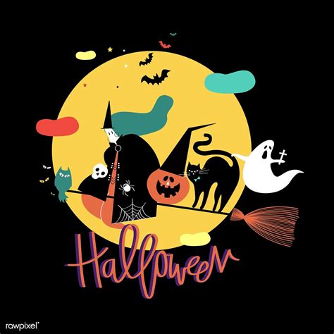 Cute Halloween Day Concept Illustration Free Image By