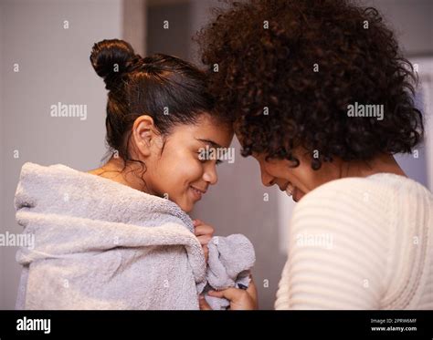 Cute Young Girl Drying Off Hi Res Stock Photography And Images Alamy