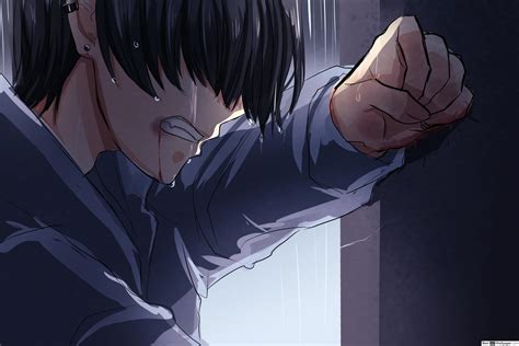 Depressed Anime Boy - Lonely Depressed Anime Boy Wallpaper Hd 4k Free