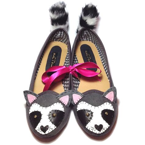 Raccoon Shoes Love From Hetty And Dave Faux Suede Shoes Crazy Shoes