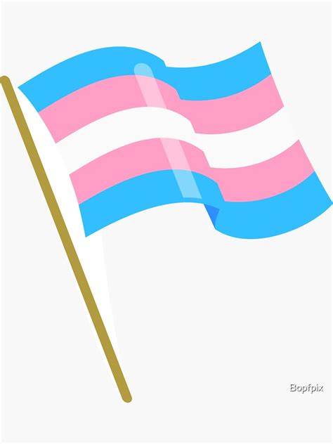 Transgender Flag Waving The Trans Pride Flag Sticker For Sale By