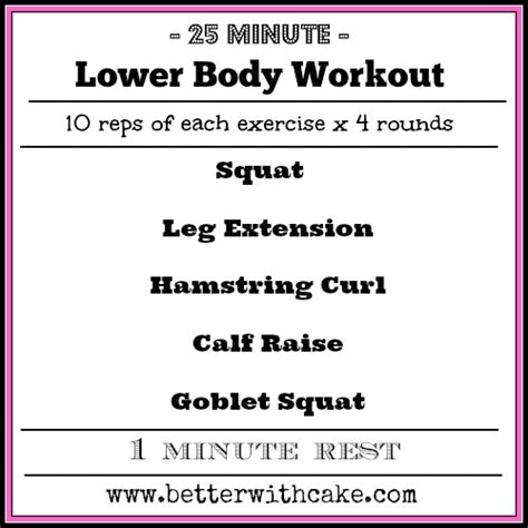 Fit Friday Fun A 25 Minute Lower Body Workout Better With Cake