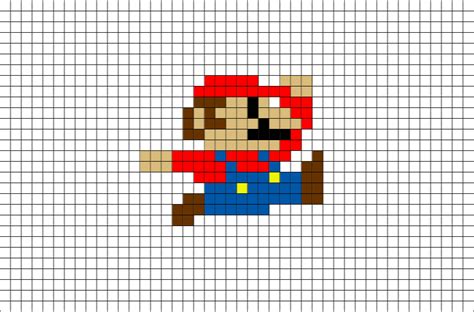 Jumping Mario Pixel Art Brik