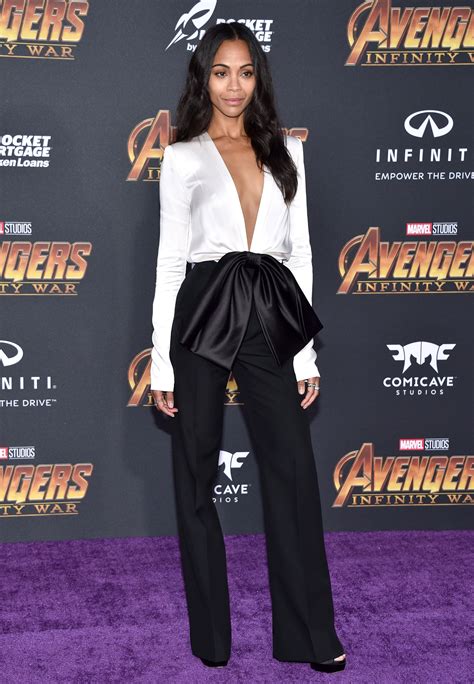 Zoe Saldana Avengers Infinity War Premiere 3 Satiny