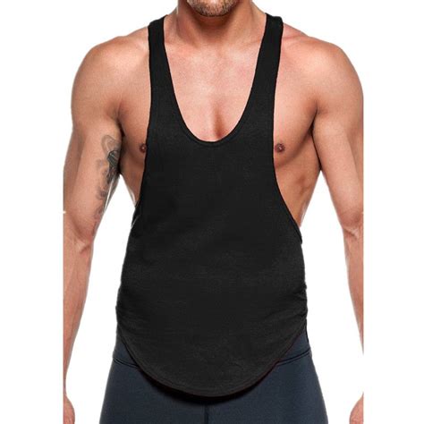 2019 Mens Tank Top Sleeveless Shirt Bodybuilding Sexy Tank Tops Men Apron Vest Cotton Fitness