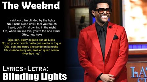 The Weeknd Blinding Lights Lyrics Spanish English Español Inglés
