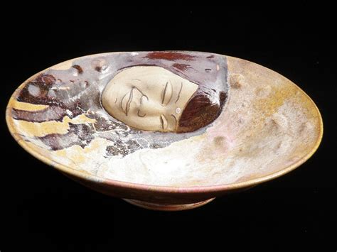 Ceramic Bowl Goddess Art Centerpiece Serving Sculpture Bas Etsy