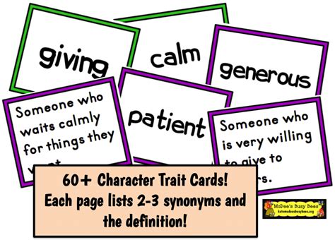 Character Trait Cards And Mystery Graphic Organizer Character Trait