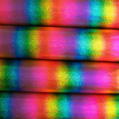 Holographic Rainbow Glitter Dust Leatherette Fabric Funtastic Crafts