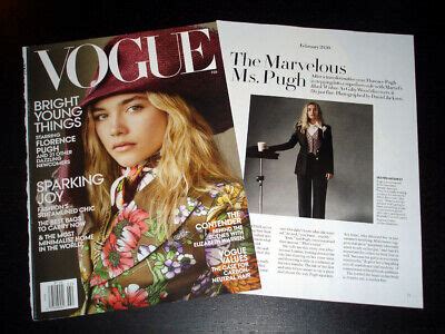 Florence Pugh Pg Editorial Article Cover Vogue Us February Ebay