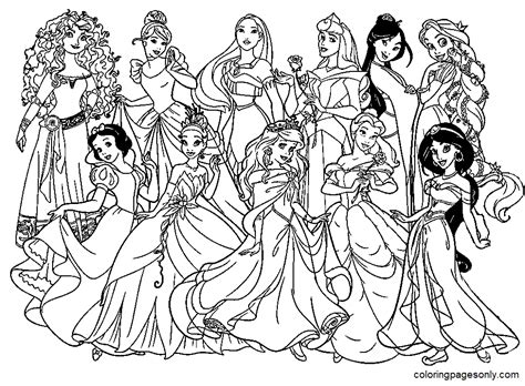 Free Printable Disney Princess Coloring Page Free Printable Coloring Pages